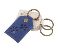 Gadpiparty 3 pièces Porte-clés Commémoratif pour Poils Animaux Coffret de Conservation Étanche Porte-clés Souvenir pour Chiens Chats Oiseaux et Lapins Blanc Bleu Beige