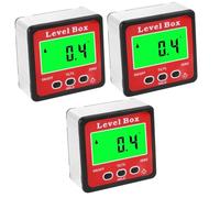 Gadpiparty 3 pièces Rapporteur Angle Numérique Portable avec Écran LCD Rétroéclairé Inclinomètre Électronique pour Bricolage Menuiserie et Réparation Automobile Outil Multifonction Compact