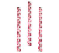 Gadpiparty 3 Pièces Règle de Mesure du Niveau D'eau en Pvc Rouge Réfléchissant, Résistant aux Intempéries, Installation Facile pour Surveillance Extérieure des Bassins et Écluses