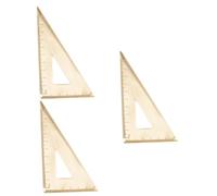 Gadpiparty 3 Pièces Règle Triangulaire Acier Inoxydable Règle Métrique Au Style pour Écoliers et Étudiants Fournitures Scolaires Précises et Pratiques