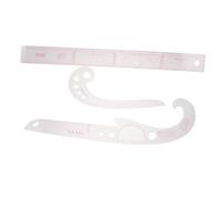 Gadpiparty 3 pièces Set de Règles de Couture Courbes Plastique pour Patronage Précis Mesure des Proportions Vêtements Découpe Facile des Courbes pour Couturières et Projets DIY