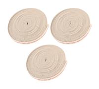 Gadpiparty 3 Rouleaux Mèche de Coton à Kérosène pour Lampe à Pétrole | Fil de Coton Kaki, Remplacement pour Paraffine et Usage Quotidien, Flamme Vive, Transport Facile