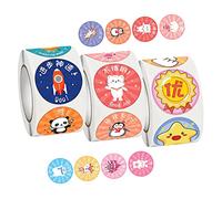 Gadpiparty 3 Rouleaux récompense stickers autocollants tableau des récompenses pour enfants mignon stickers dessin animé enfants font stickers autocollant de récompense Papier