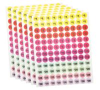 Gadpiparty 30 Feuilles Autocollants de Prix pour Étiquettes Colorées Ronde pour Évaluation de Autocollants Pratiques pour Événements et Plein Air