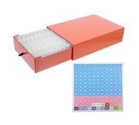 Gadpiparty 30 Pièces Boîte de Rangement pour Strass avec Couvercles Étanches Organiseur Multi Perles et Strass Coffret de Stockage avec Étiquettes pour Tri et Artisanat DIY