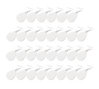 Gadpiparty 30 Pièces Boucles D'oreilles de Larme en Mdf et Métal pour Sublimation Thermique, Création de Bijoux et Projets Artisanaux Faits Main pour Garçon et Filles
