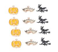 Gadpiparty 30 Pièces Halloween DIY Pendants Set Witch Pumpkin Bat Alloy Charms For Jewelry Making Styles For Unique Bracelets And Necklaces