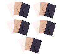 Gadpiparty 30 Pièces Lot de Enveloppes Vintage Kraft Mini Carrées pour Cartes de Invitations et Lettres Assortiment Noir Blanc Kraft Fournitures Papeterie pour Occasions Festives