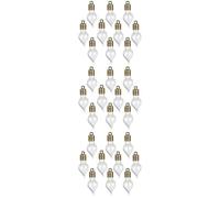 Gadpiparty 30 Pièces Mini Bouteille en Verre, Forme Goutte, Bouchon Bronze | Verre Soufflé, Alliage et Caoutchouc, pour Pendentifs DIY, Parfums, Souvenirs, Sable