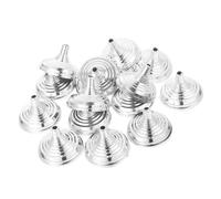 Gadpiparty 30 Pièces Support de Petit Drapeau Argenté Base de Table pour Bureau Décoratif et Pratique pour Conférences et Événements