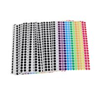 Gadpiparty 36 feuilles Étiquettes Rondes Colorées Autocollantes Pastilles Multicolores pour Bureaux Loisirs Créatifs Codage et Organisation de Voyage