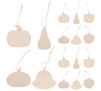 Gadpiparty 36 pièces de découpes en bois de citrouille : ornements d'automne non, tranches de bois suspendues avec corde pour l'artisanat, décoration de récolte d'automne d'Halloween