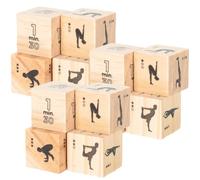 Gadpiparty 3ensembles Dés Bois pour Jeux Exercice et Activités Ludiques Dés Sportifs Multifonctions pour Garçon Fille Maison et Classe