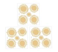 Gadpiparty 3pièces Stickers Muraux Autocollants Auto-adhésifs Bohemian Sun Décoration Pour Chambre Salon Et Bureau Ensemble