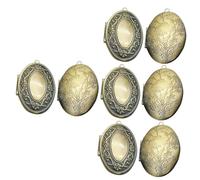 Gadpiparty 4 Ensembles Pendentif Photo Lot De Médaillons Ovales Pour Collier Cadre Photo Memorial Élégant Pour Bouquet De Mariage Personnalisés 2 Pièces * 4