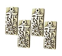 Gadpiparty 4 Ensembles Pendentifs Laiton Gravé Charms Décoratifs Pour Porte Clés Diy Et Artisanat Pendentifs Laiton De Haute Qualité 4 Pièces * 4