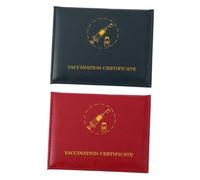 Gadpiparty 4 Ensembles Protection Immunisation Cards Cover avec Double Compartiments pour Cartes Étui Étanche Et Pratique pour Voyage Et Usage 2 Pièces * 4