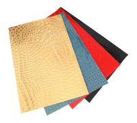 Gadpiparty 4 Feuilles de Similicuir en Pu Embossé Effet Crocodile 30x20 Cm pour Projets de Couture et Artistiques, Matériau Sûr Adapté aux Professionnels et Débutants