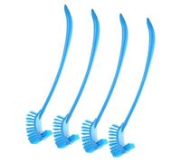Gadpiparty 4 pièces Brosse de Toilette à Manche Long Bleu Brosse Urinoir Multifonction pour Nettoyage des Joints Coins et Sols de Salle de Bain Accessoires Pratiques pour Maison et Hôtel
