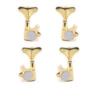 Gadpiparty 4 Pièces Chevilles D'accordage Scellées pour Basse Acoustique et Électrique 4 Cordes en Alliage de Zinc avec Vis, Bagues et Manchons pour Amélioration du Son