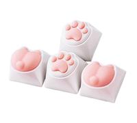 Gadpiparty 4 pièces Clavier Mécanique Patte de Chat Silicone Résine Confortable Personnalisées Faciles à Installer pour Gamers et Amateurs