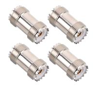 Gadpiparty 4 pièces Connecteur Coaxial UHF Kit Mâle à Femelle Droit Installation Facile Compatibilité Large pour Antenne TV Câble Coaxial