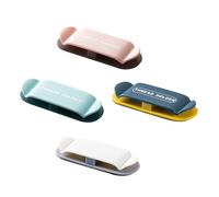 Gadpiparty 4 pièces Crochet Auto-adhésif pour Câbles de Chargeur Support Mural Sans Perçage pour Prises et Fils Organisateur de Câbles Abs pour Maison et Bureau Gris Rose Bleu Foncé Bleu