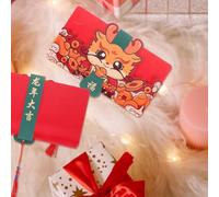 Gadpiparty 4 Pièces Envelopes Dragon Packets Lunar Year Bags Cartoon Style Paper Money Pockets For Chinese Year Festival And Wedding Celebration