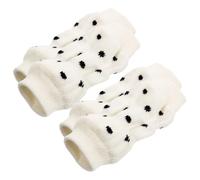 Gadpiparty 4 pièces Housses de Protection pour Jambes de Chien Manchons Anti-saleté et Chauffe-Jambes avec Motif à Points Blancs Protègent Pattes et Coude Confortables et Antidérapants