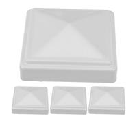 Gadpiparty 4 Pièces Lot de 4 Capuchons de Poteau en Fer Blanc 80X80 MM pour Clôture, Embouts Décoratifs Résistants aux Intempéries, Accessoires Protecteurs pour Balustrade, Terrasse et Jardin