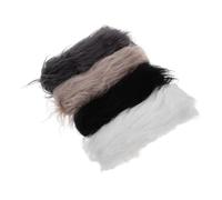 Gadpiparty 4 pièces Lot de Bandes Douce pour Bricolage Rubans Pelucheux Multicolores Garnitures Tissu Franges pour Costumes et Décorations Artisanales