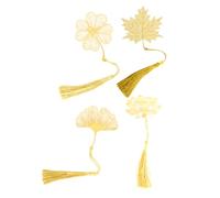 Gadpiparty 4 pièces Marque Pages Créatifs Décoratif pour Lecteurs et Étudiants Design Nature Fleurs Pratique et