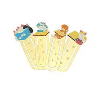 Gadpiparty 4 Pièces Marque Pages Laiton Forme de Chat de Accessoires Créatifs pour Étudiants Lecteurs et Écrivains Design et pour Maison École Bureau