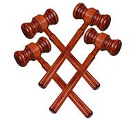 Gadpiparty 4 Pièces Marteau de Juge Bois pour Jeux de Rôle et Enchères Accessoire Éducatif Bois pour Garçon Fille et Adultes pour Anniversaires Halloween et Événements Spéciaux