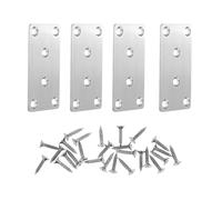 Gadpiparty 4 pièces Patte Fixation INOX Équerre Droite avec Support Jonction et Antirouille pour Meubles et Plans de Travail