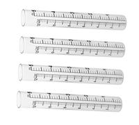 Gadpiparty 4 pièces Pluviomètre Verre Tube Mesureur Pluie Transparent avec Échelle Lisible Conteneur Pratique pour Mesurer la Pluie Extérieur