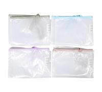 Gadpiparty 4 Pièces Pochette de Documents A2 en Pvc, Fermeture Éclair, | Rangement à Maille, Étiquettes Incluses, Format 60x43cm, pour Reçus et Dossiers, Bureau Maison