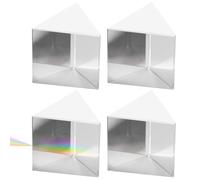 Gadpiparty 4 Pièces Prisme Optique en Cristal Multifonction pour Enseignement et Expériences en Laboratoire Performance Optique Précise pour Sciences des Garçon et Filles
