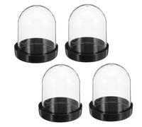 Gadpiparty 4 Pièces Protection Transparente pour Présentoir de Table Cloche en Plastique Robuste Anti-poussière pour Miniatures Protection Plantes et Décorations DIY 4 pcs