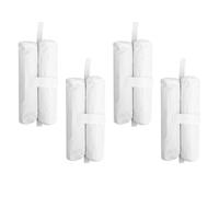 Gadpiparty 4 pièces Sacs de Lestage pour Tente Blancs Sacs de Sable Résistants et Étanches pour Stabiliser Barnum Parasols et Tonnelles Extérieures Fixation Anti-Vent