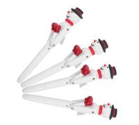 Gadpiparty 4 Pièces Stylo à Bille Interactif Snowman Décompression avec Bras de Boxe Stylo Noël Compact et Portable Anti-stress Festif pour Garçons et Filles Accessoire Créatif de Fête