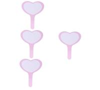 Gadpiparty 4 Pièces Tableau de Notation Effaçable Portable PVC Forme Cœur Planche à Main Simple Face pour Juges Accessoire de Score et Vote et Réutilisable