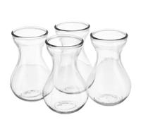 Gadpiparty 4 pièces Vases Verre Transparent pour Bulbes Jacinthe Vases Hydroponiques Décoratifs Petits pour Bureau et Maison Design Moderne et Stable
