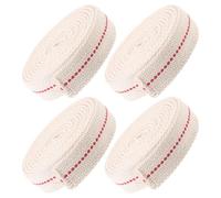 Gadpiparty 4 Rouleaux Mèche en Coton Large Plate T pour Lampe à Huile, Longueur 2 Mètres, Surface Lisse sans Bavures, Compatible Lampe à Pétrole et Brûleur à Kérosène, pour Camping