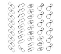 Gadpiparty 40 Fermoirs en S en Alliage D'argenté Tibétain, Connecteurs pour Bracelets et Colliers, Accessoires de Bijou Légers et Pratiques, Kit de 40 Pièces pour Fabrication Style Aléatoire
