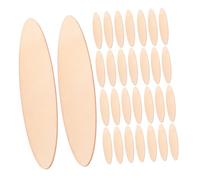 Gadpiparty 40 Pièces Morceau de ovale inachevé bricolage en disques de pour l'artisanat tranches de découpées tranches de ovales découpe Kaki