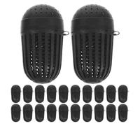 Gadpiparty 40 Pièces Panier à Appâts de Pêche Mini Piège à Appâts pour Anguille Plastique Noir Limite la Perte Pêche en Lac et Rivière Pêcheurs Experts et Amateurs