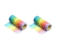 Gadpiparty 40 Rouleaux Ruban Washi Décoratif Arc Ciel Couleurs Unies pour Scrapbooking DIY et Albums Photos Papier Masking Tape pour Décoration