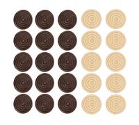 Gadpiparty 48 Pièces Dames en Bois Pièces De Backgammon D'échecs Dames Empilables Jetons De Table De Jeu Stratégie Jeux De Société Accessoires pour Dames De Brouillons