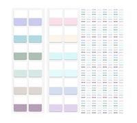 Gadpiparty 480 Onglets Adhésifs Inscriptibles Multicolores pour Cahiers et Classeurs, Autocollants D'index en Papier, Étiquettes Colorées Repositionnables pour École, Bureau et